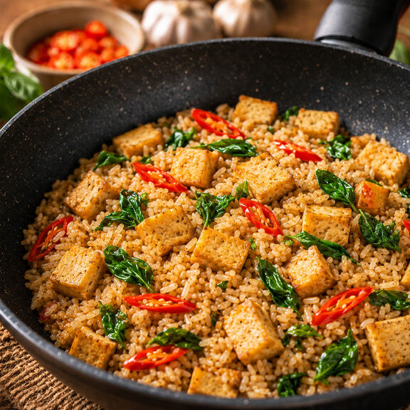 Spicy Basil Fried Rice (GF)